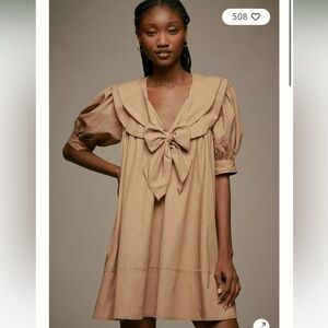 Pilcro Short-Sleeve Bow-Front Tunic Mini Dress